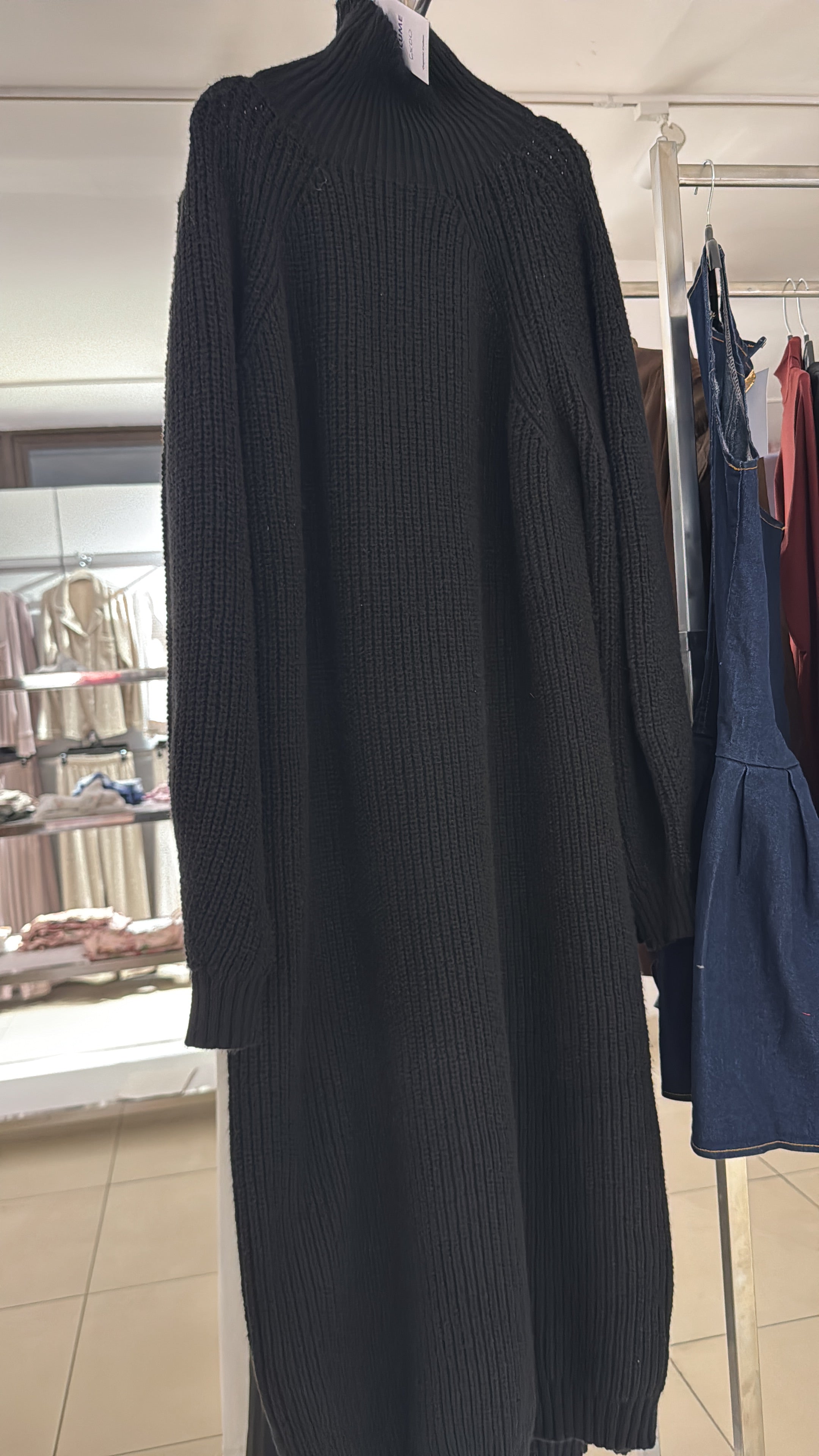 Shein long sleeved sweater dress with a turtleneck