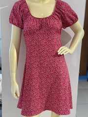 Primark pink floral short sleeved dress
