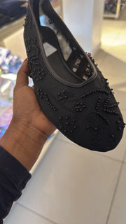 Zara ballerina embroidered shoes