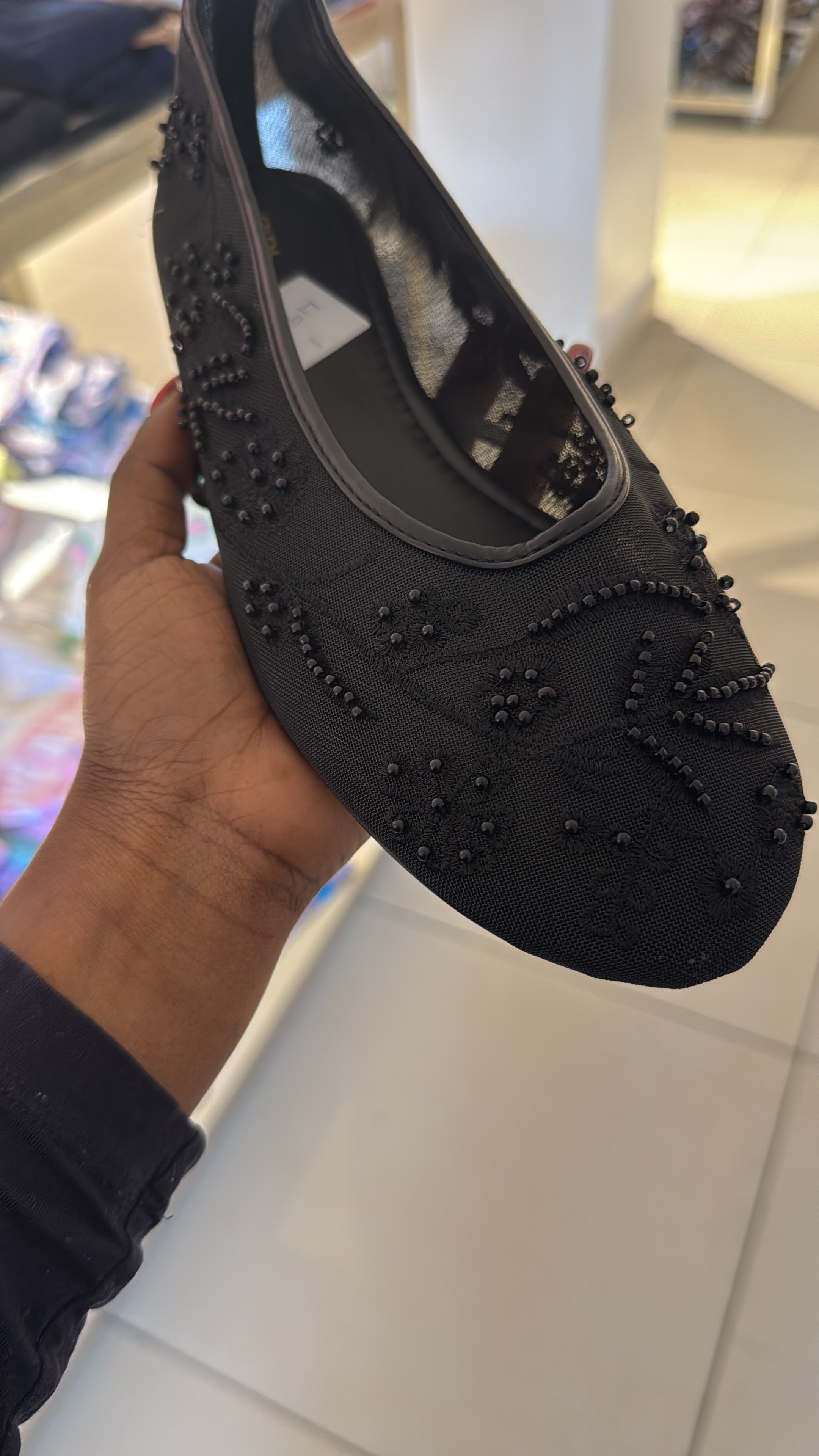 Zara ballerina embroidered shoes