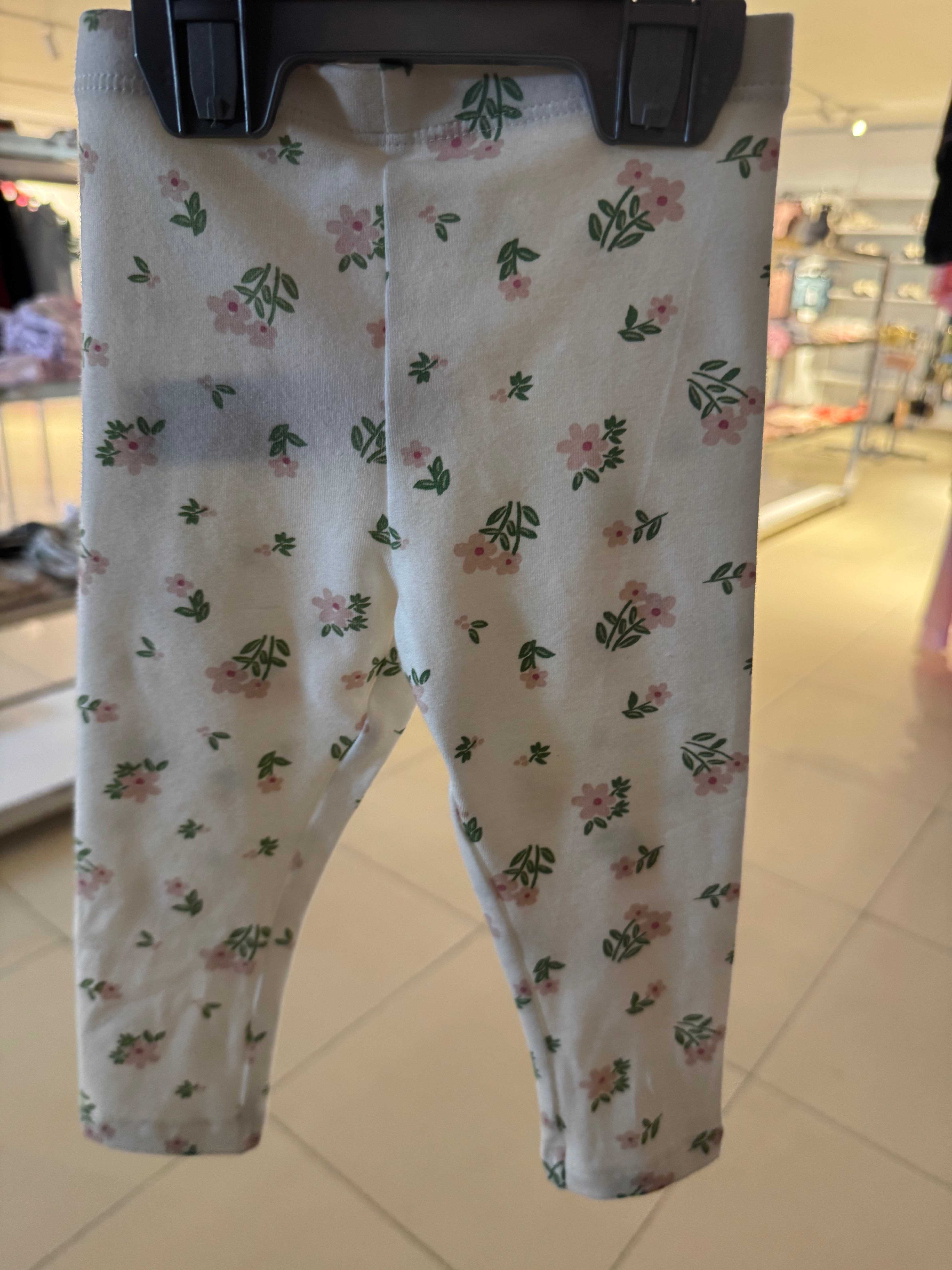 Basic floral print kids leggings