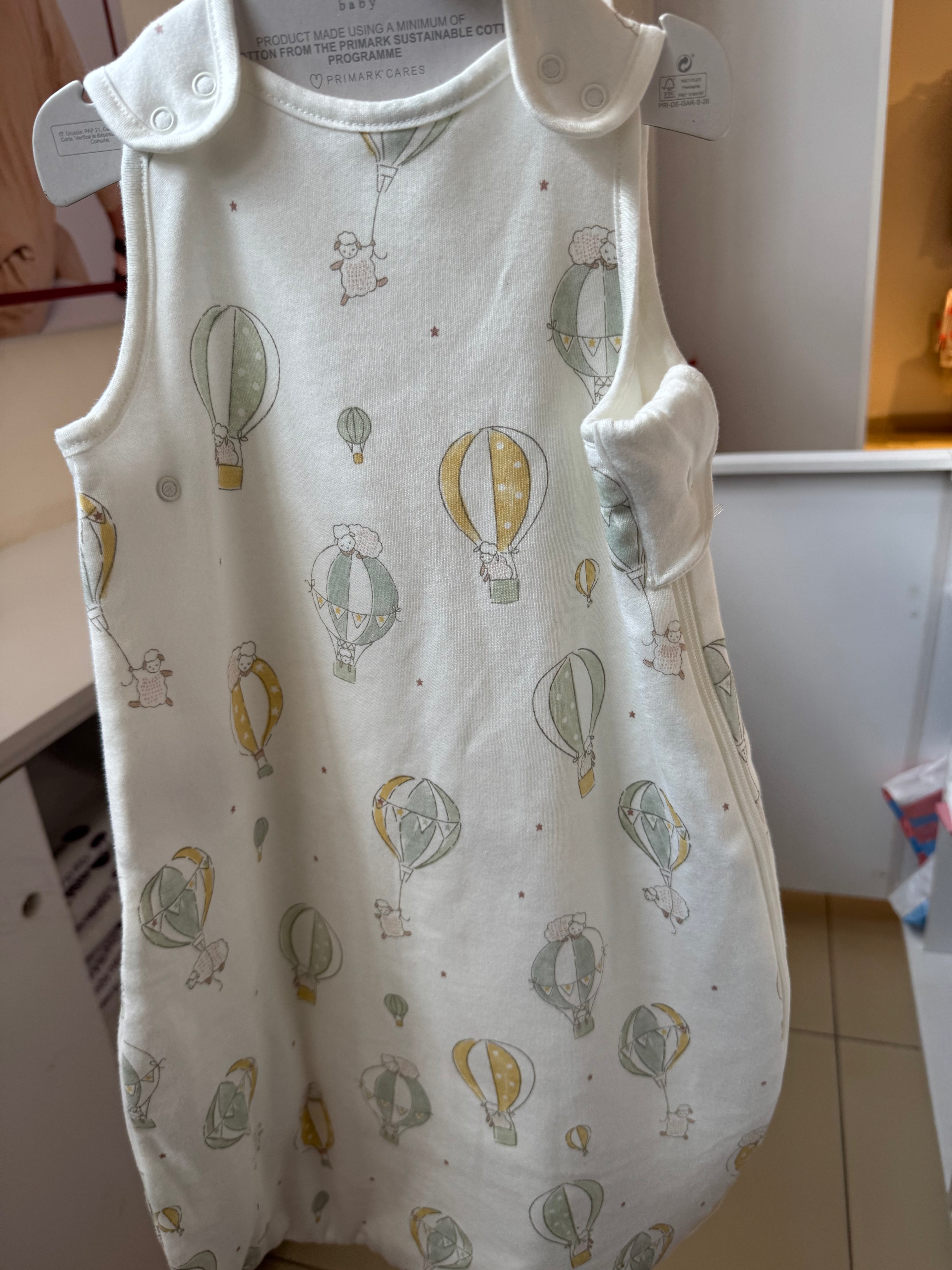 Primark baby sleeping bag with hot air print
