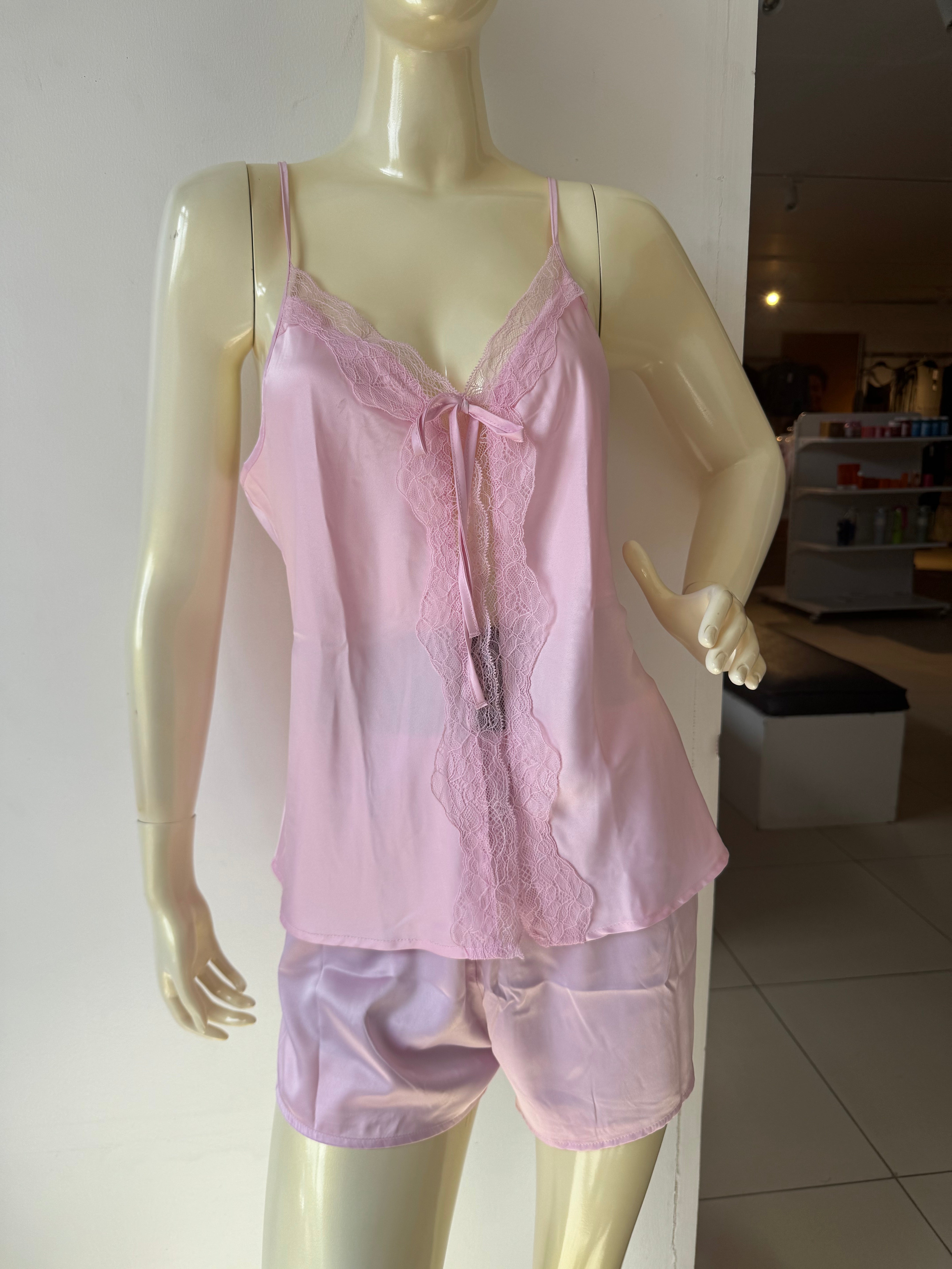 Primark satin lace camisole and short Pyjama set