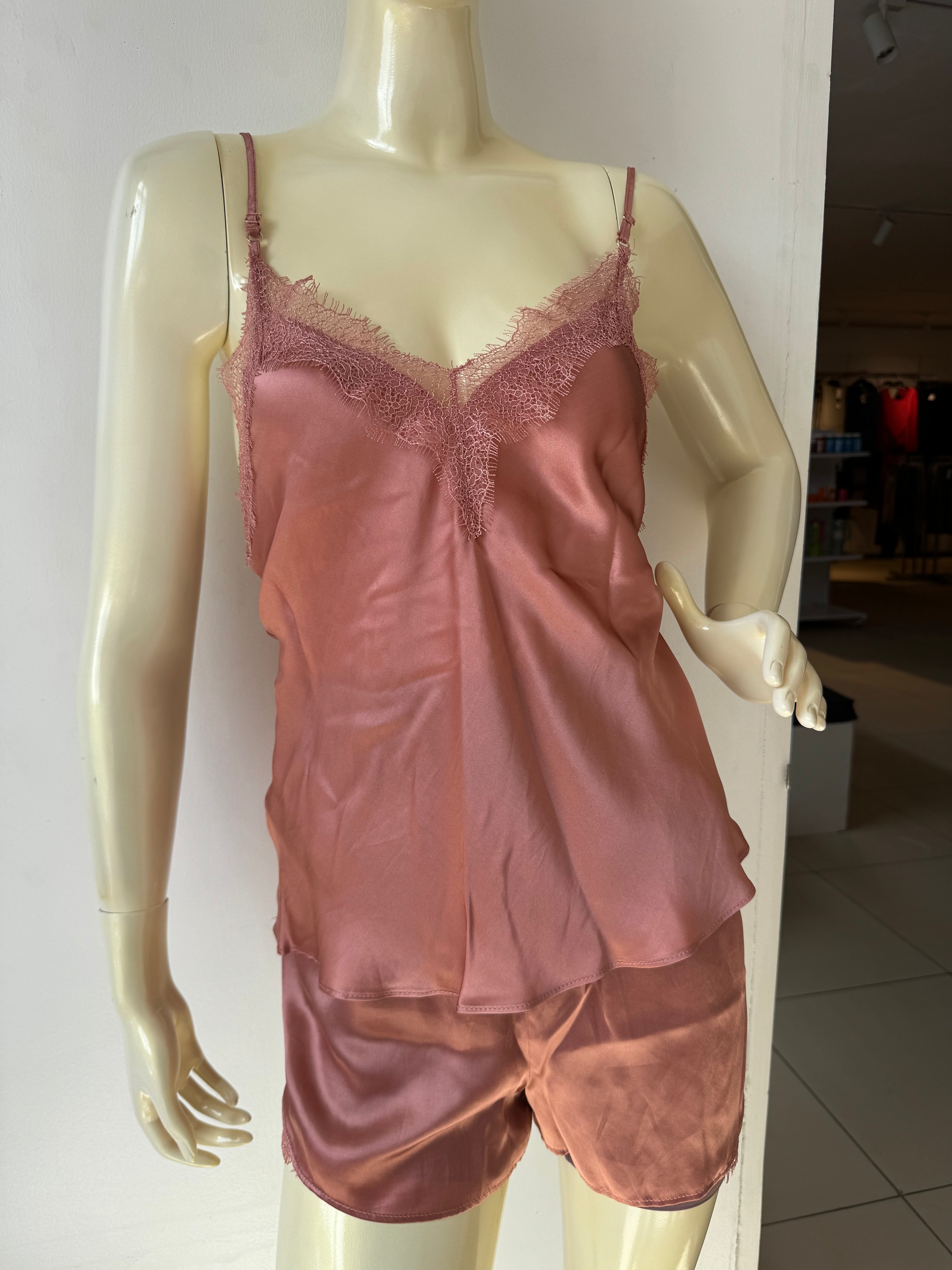 Primark satin lace camisole and short Pyjama set