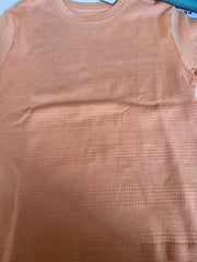 Primark cares short sleeved ribbed T-shirt t-shirt with a textured horizontal striped pattern