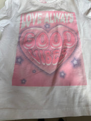 Primark cares long sleeved ribbed T-shirt with a pink airbrushed heart design