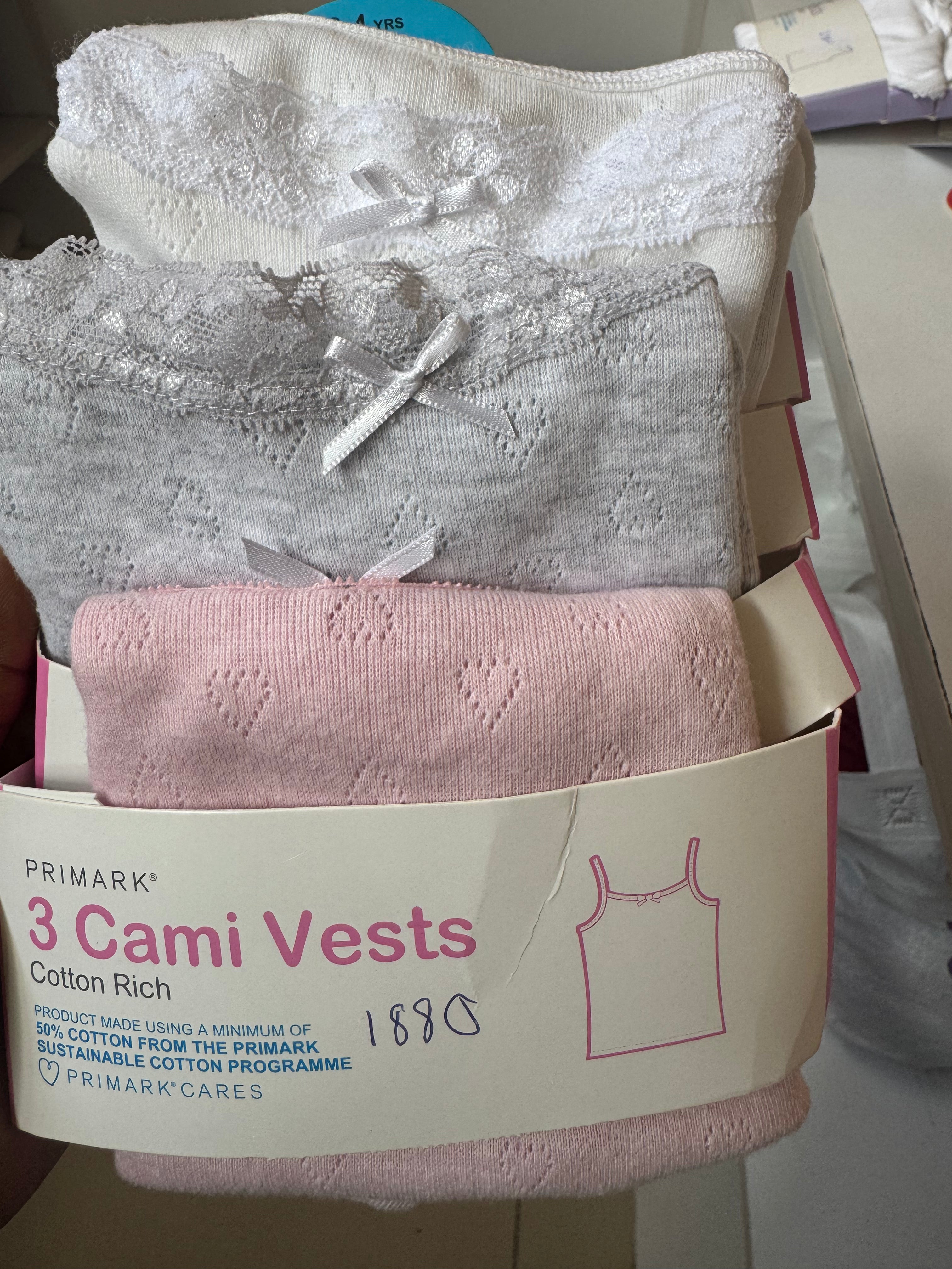 Primark 3 cami vests