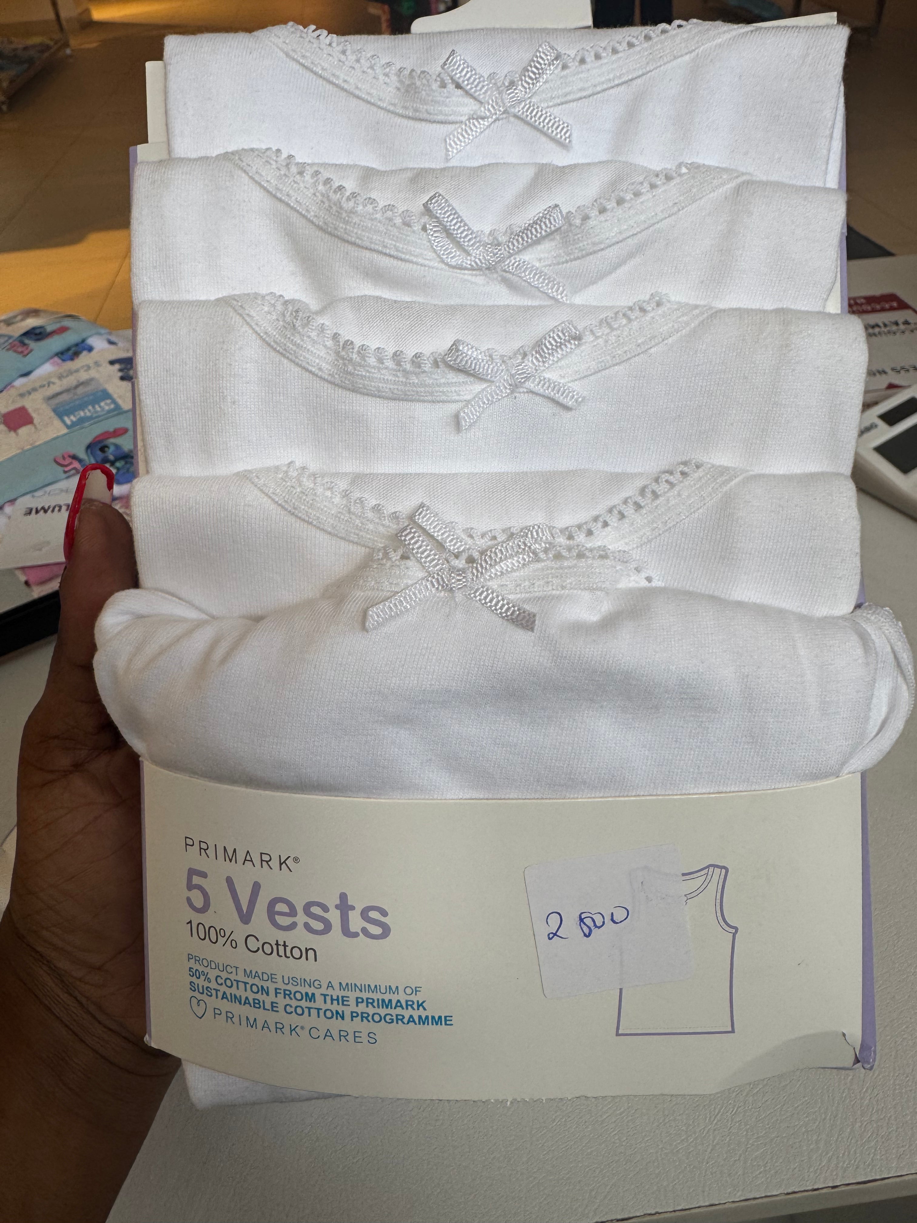 Primark 5 vests for girls