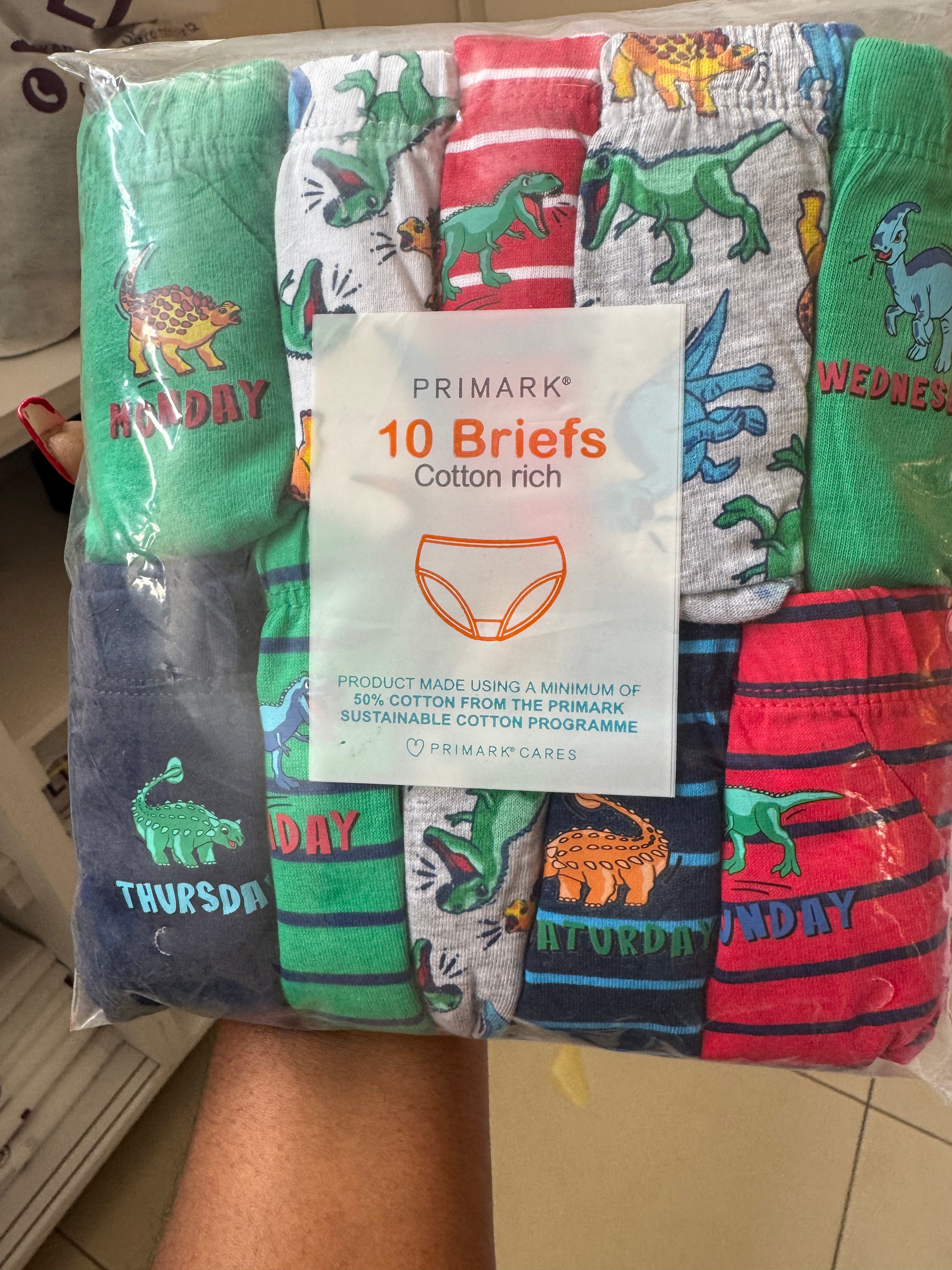Primark 10 briefs for boys