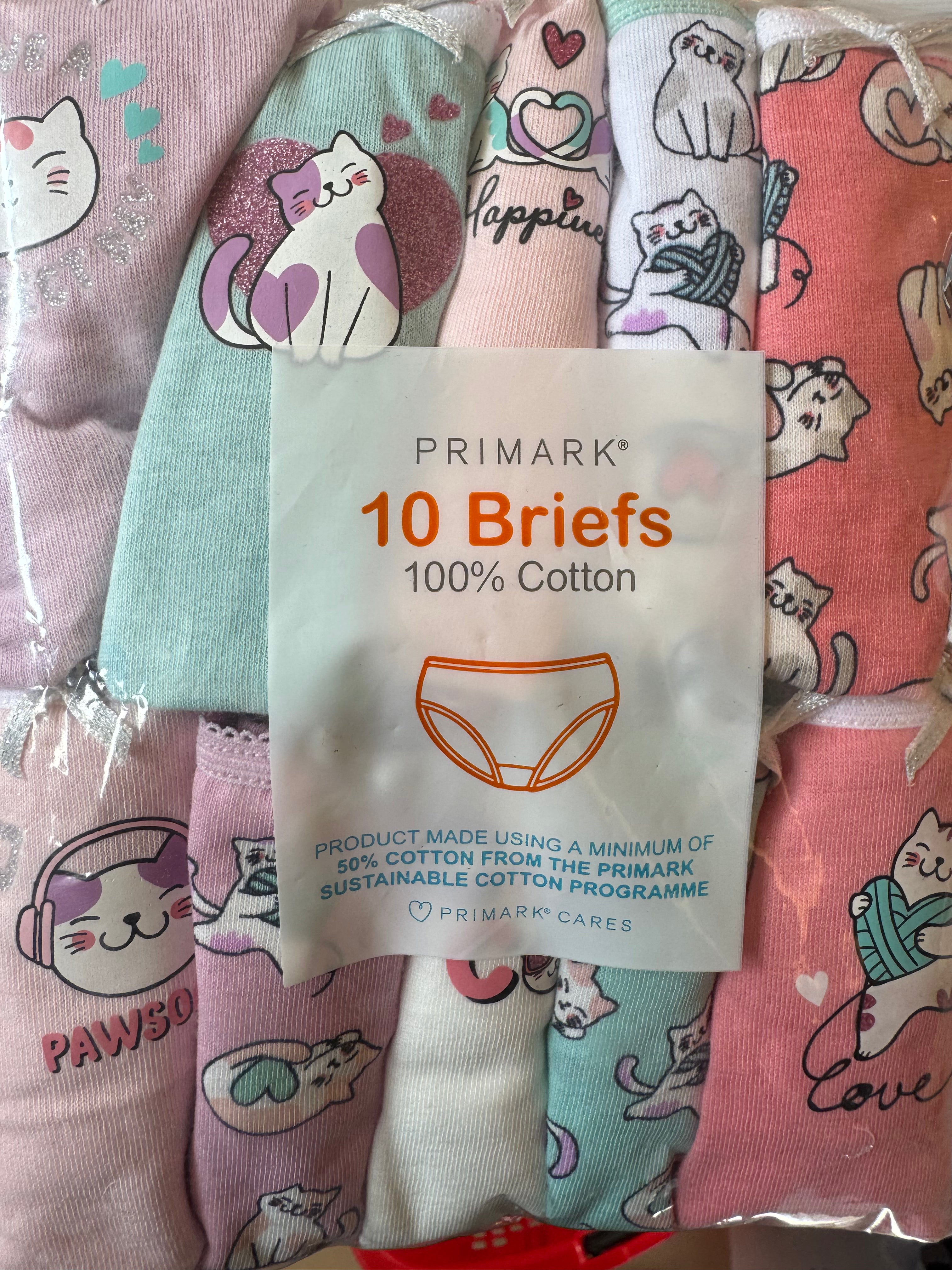 Primark 10 briefs for girls