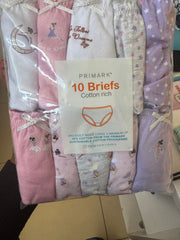 Primark 10 briefs for girls