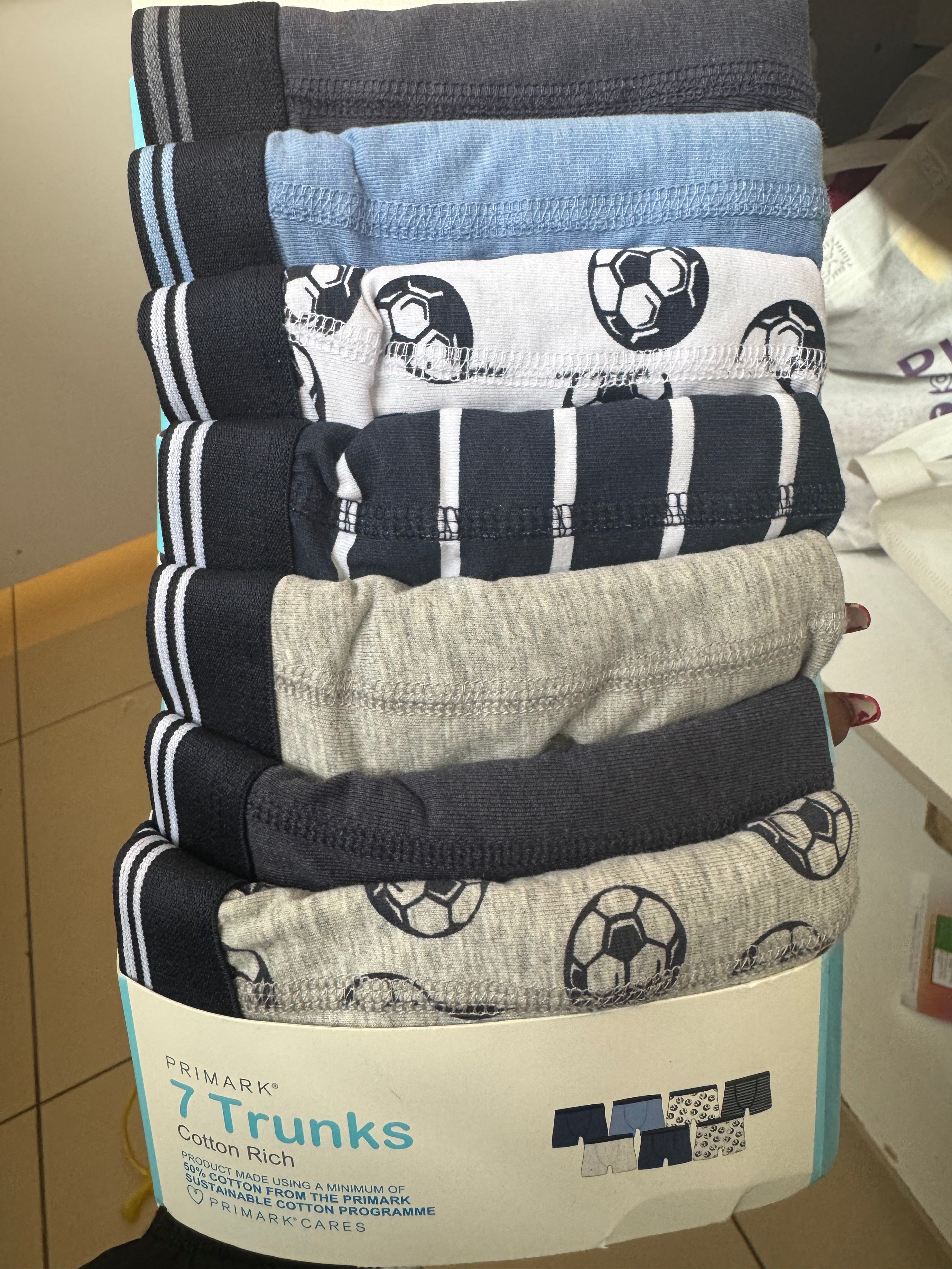 Primark 7 trunks for boys