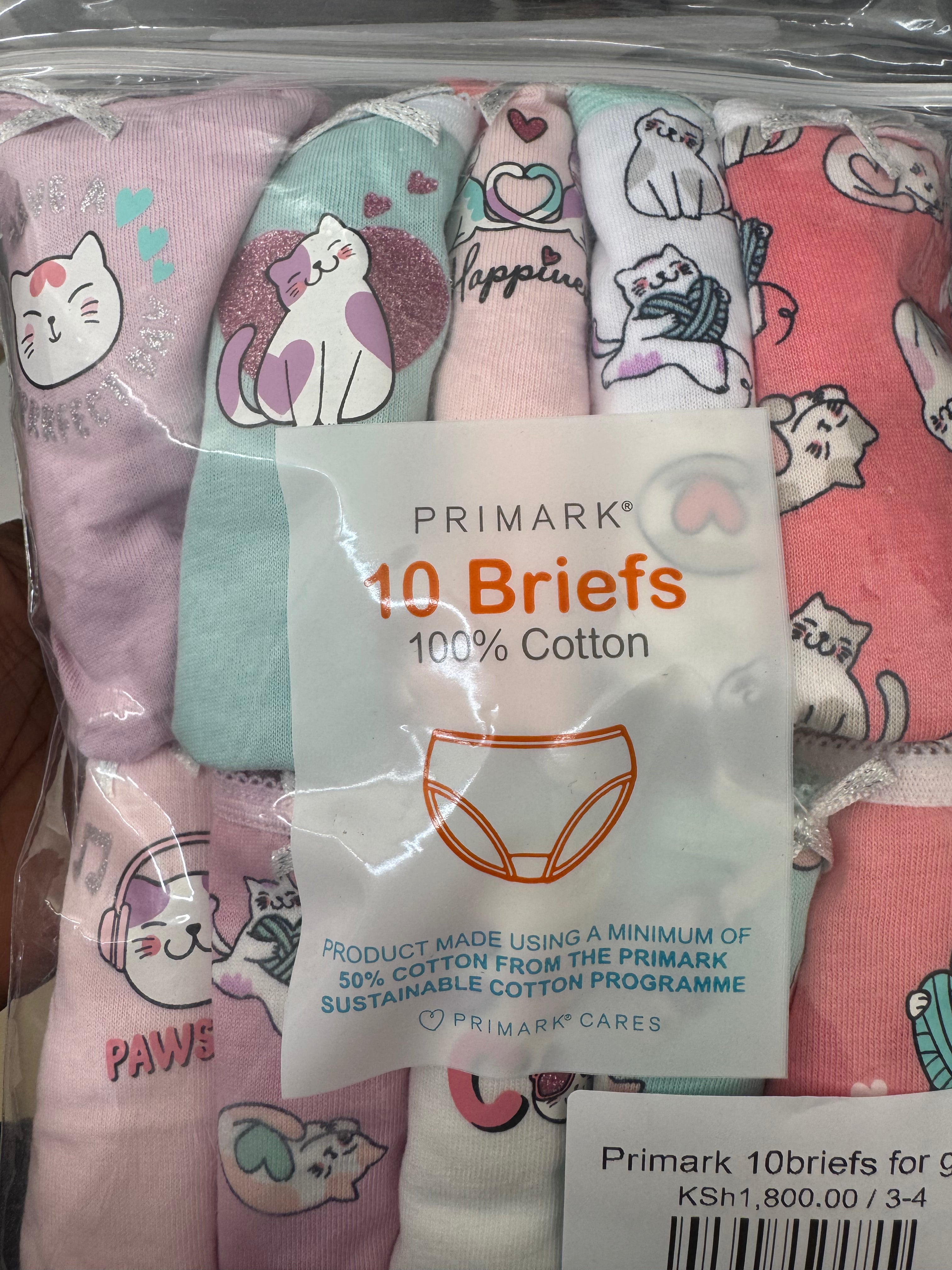 Primark 10 briefs with figs design