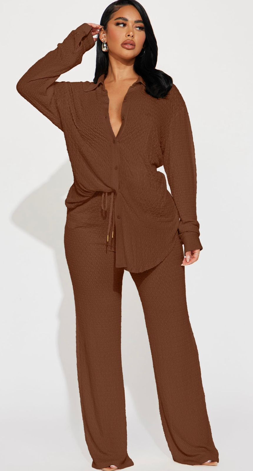 Fashionnova If It Plisse You Pant Set