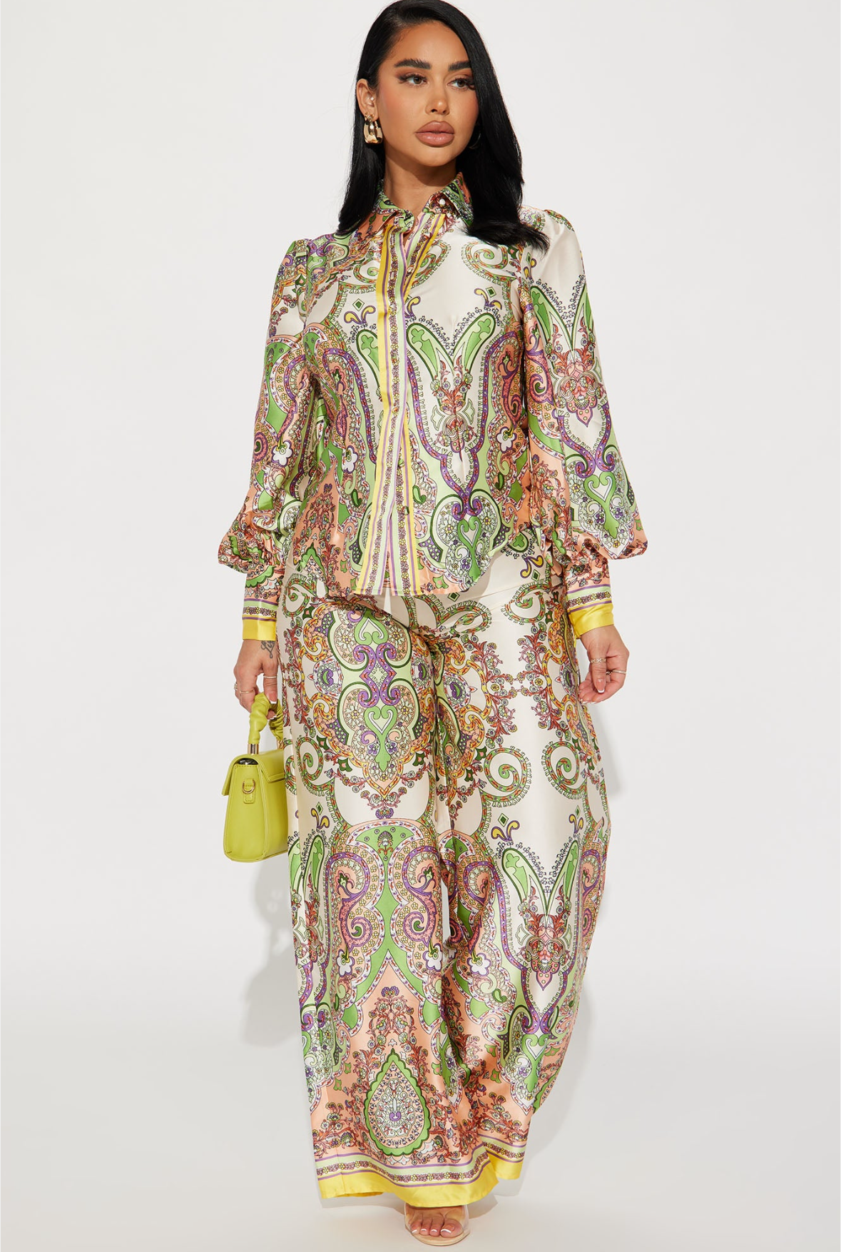 Fashionnova satin pant set