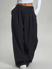 TEMU Women’s black wide leg pants with elastic waistband