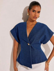 SHEIN women denim top