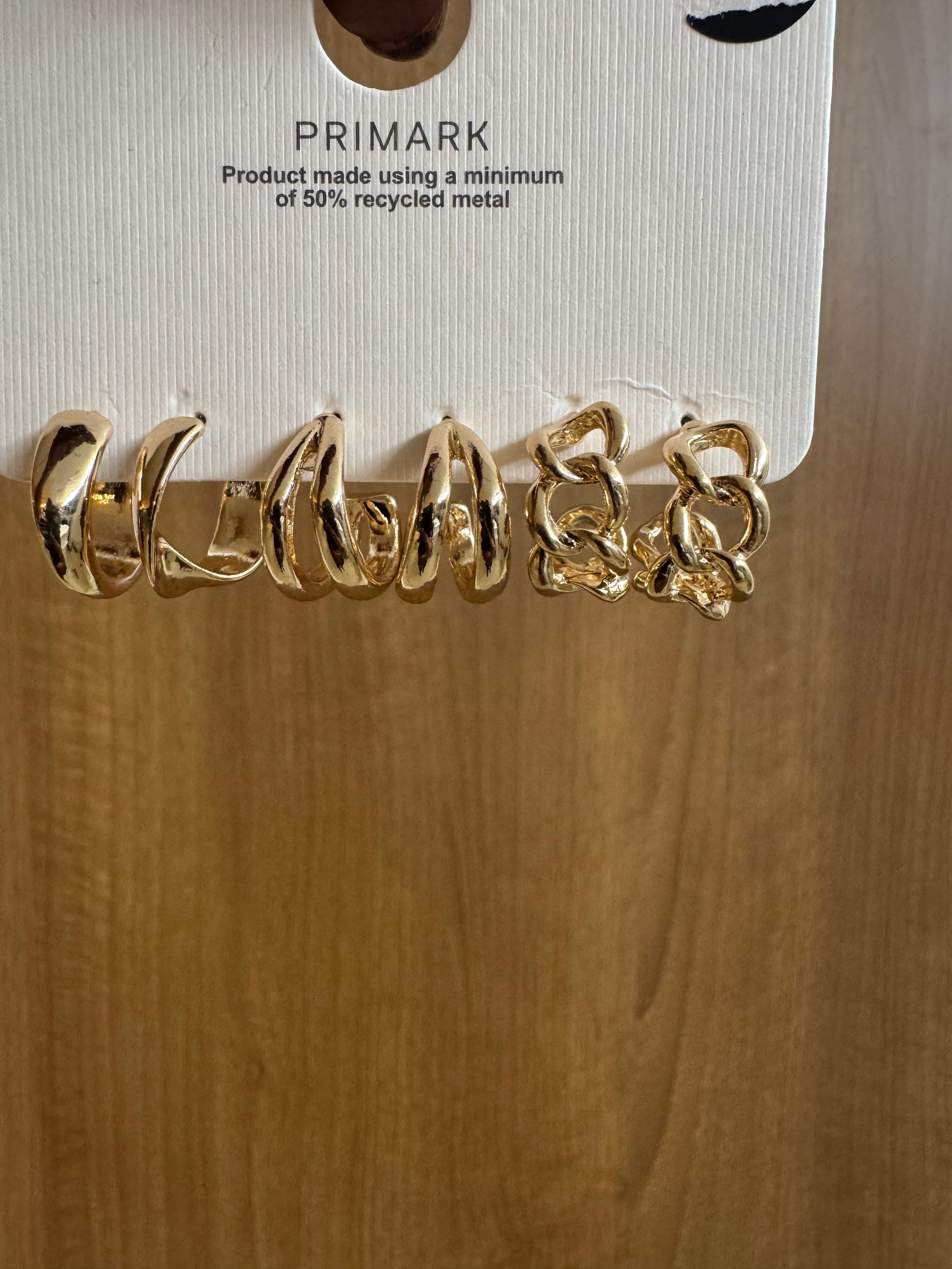 Primark 3pack gold-toned hoop earrings