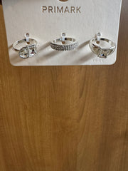 Primark 3pack silver toned rings