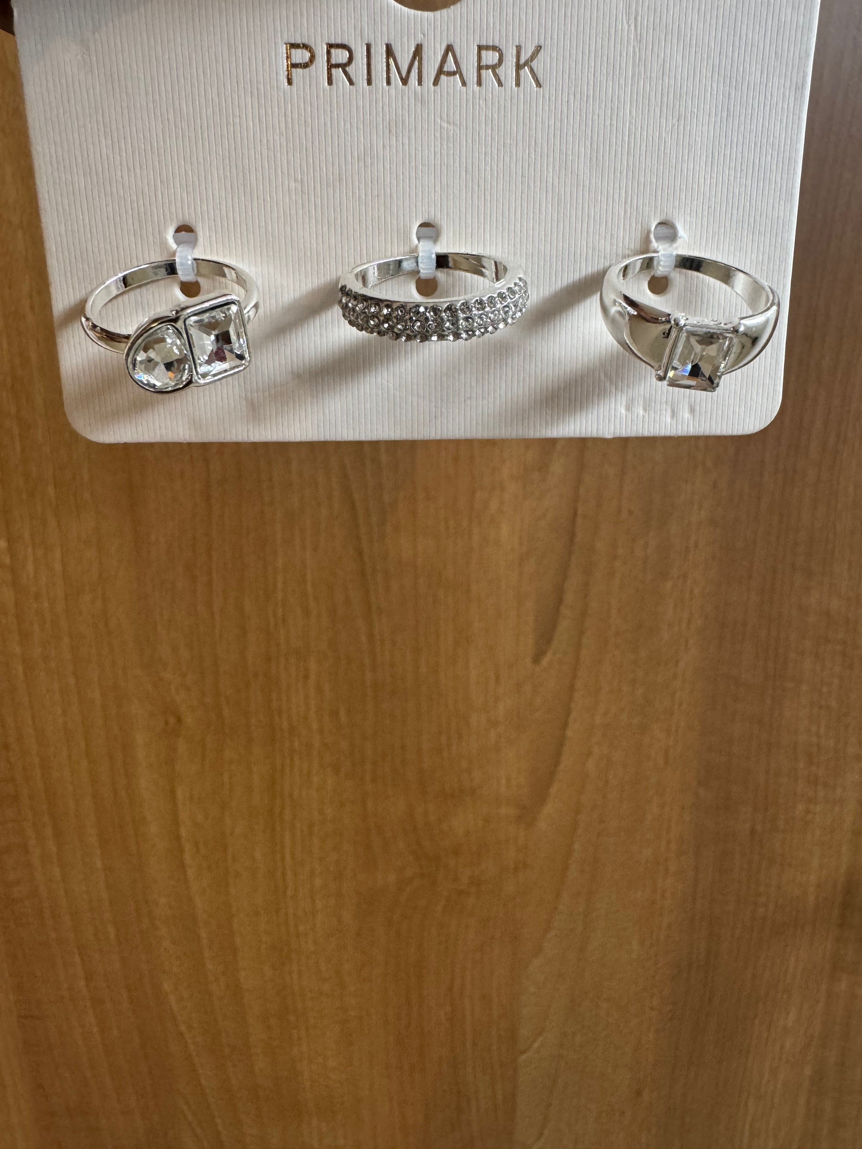 Primark 3pack silver toned rings