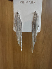 Primark rhinestone tassel earrings