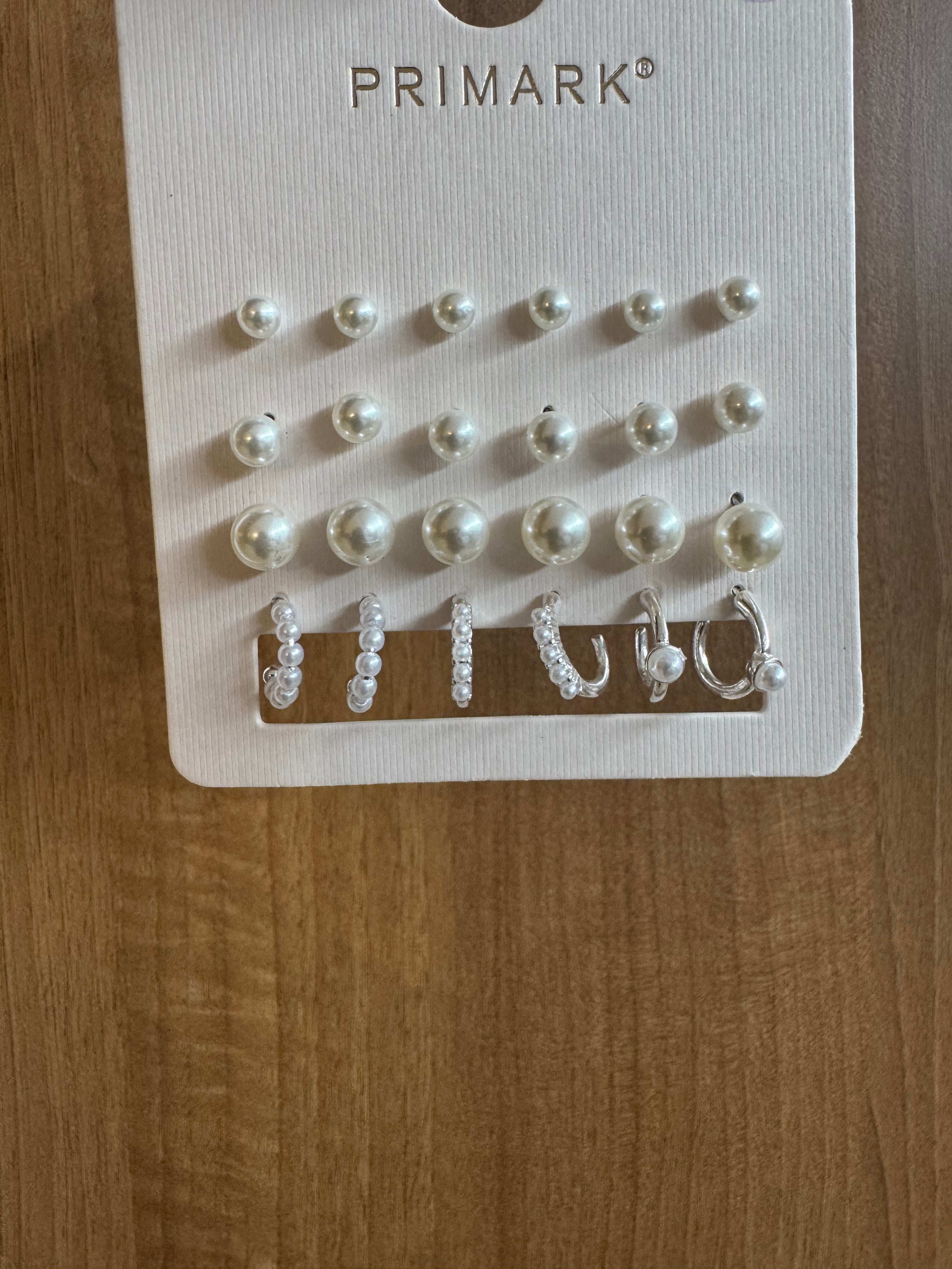 Primark 12pack faux pearl earrings set