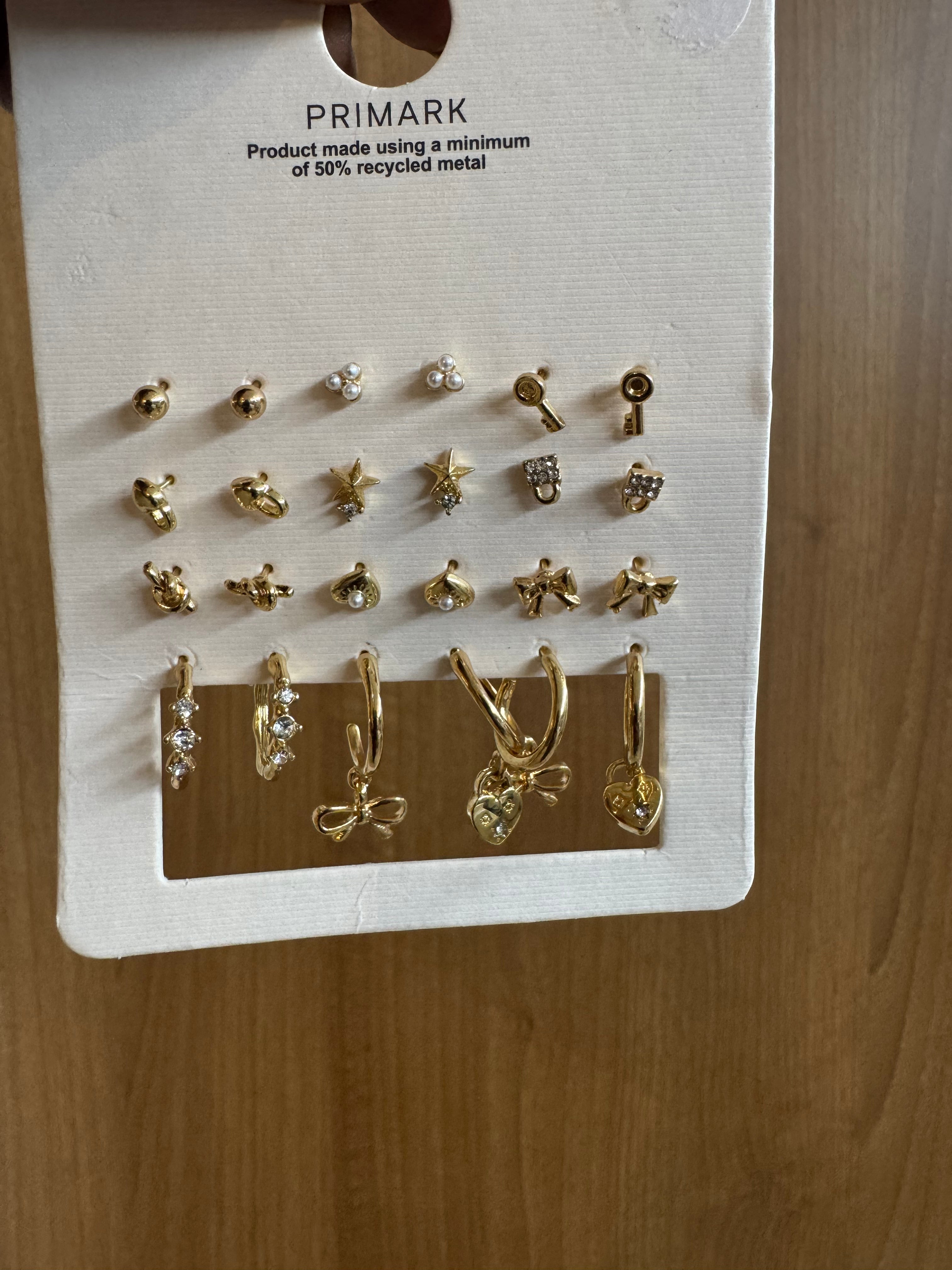 Primark 12pack of mixed studs and hoop earrings