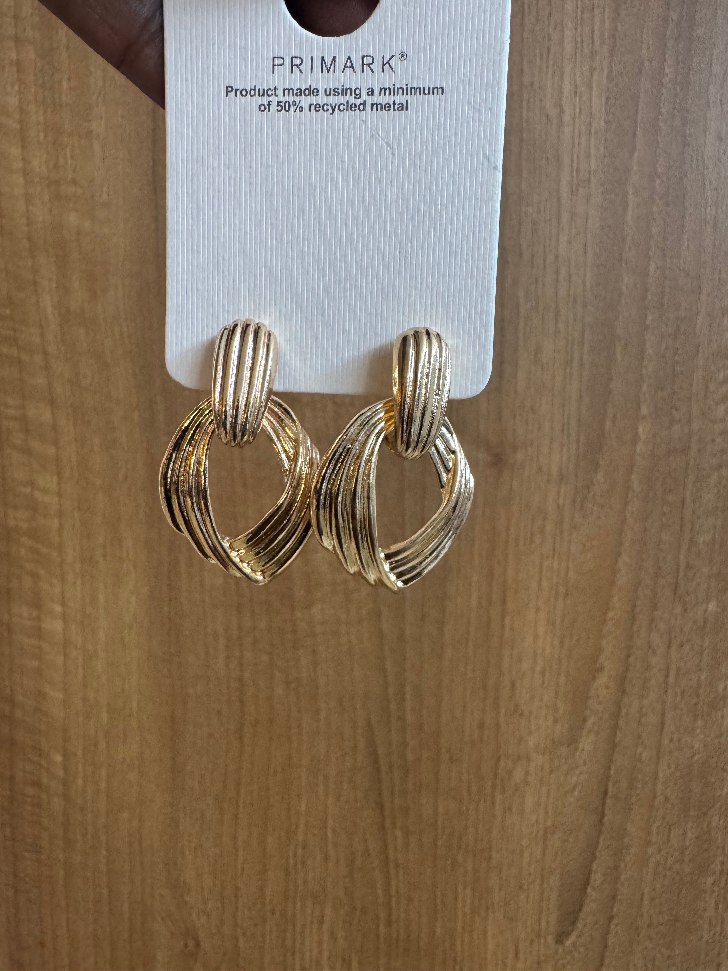 Primark textured door knocker stud earrings