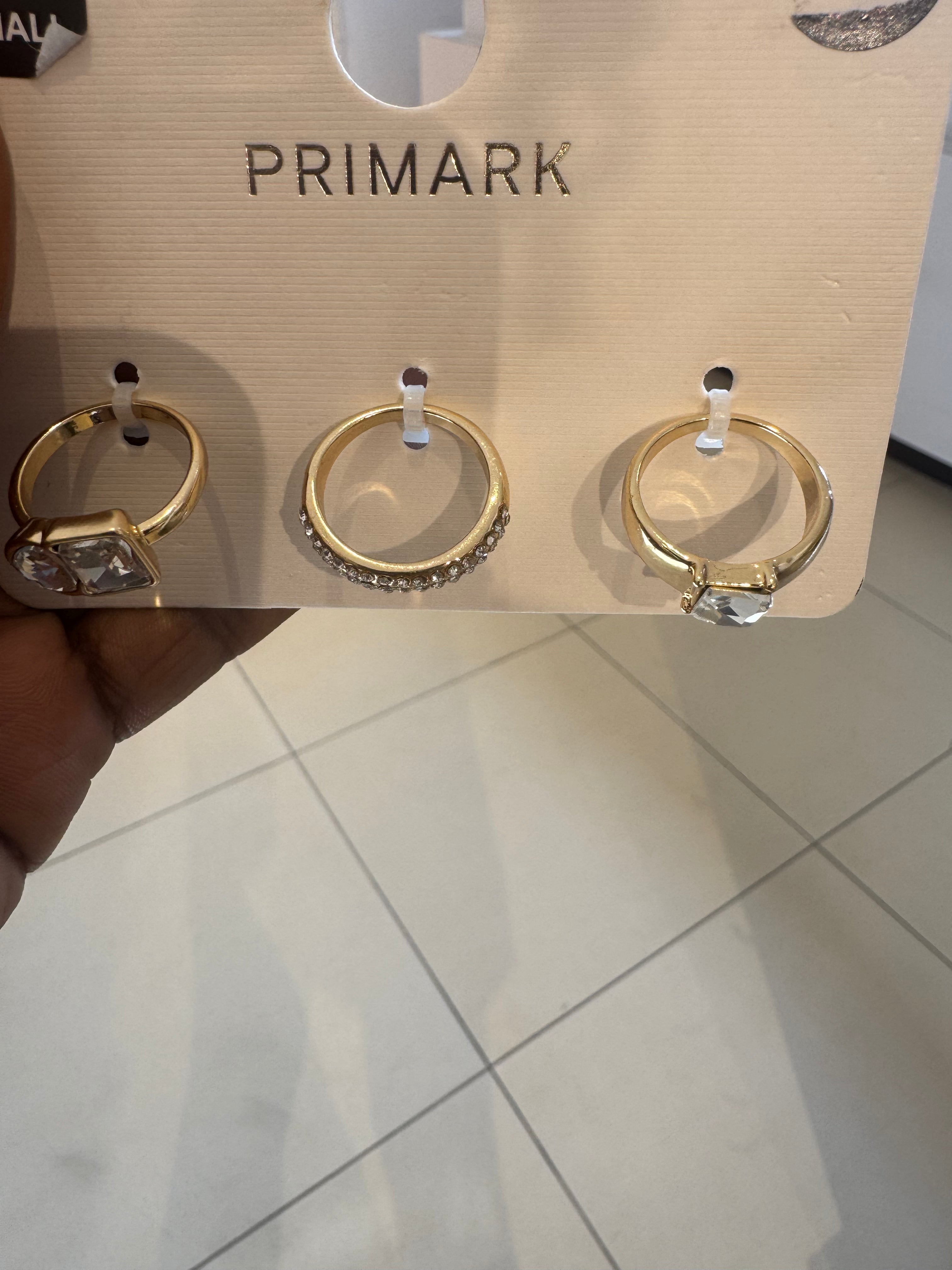 Primark 3pack gold toned rings