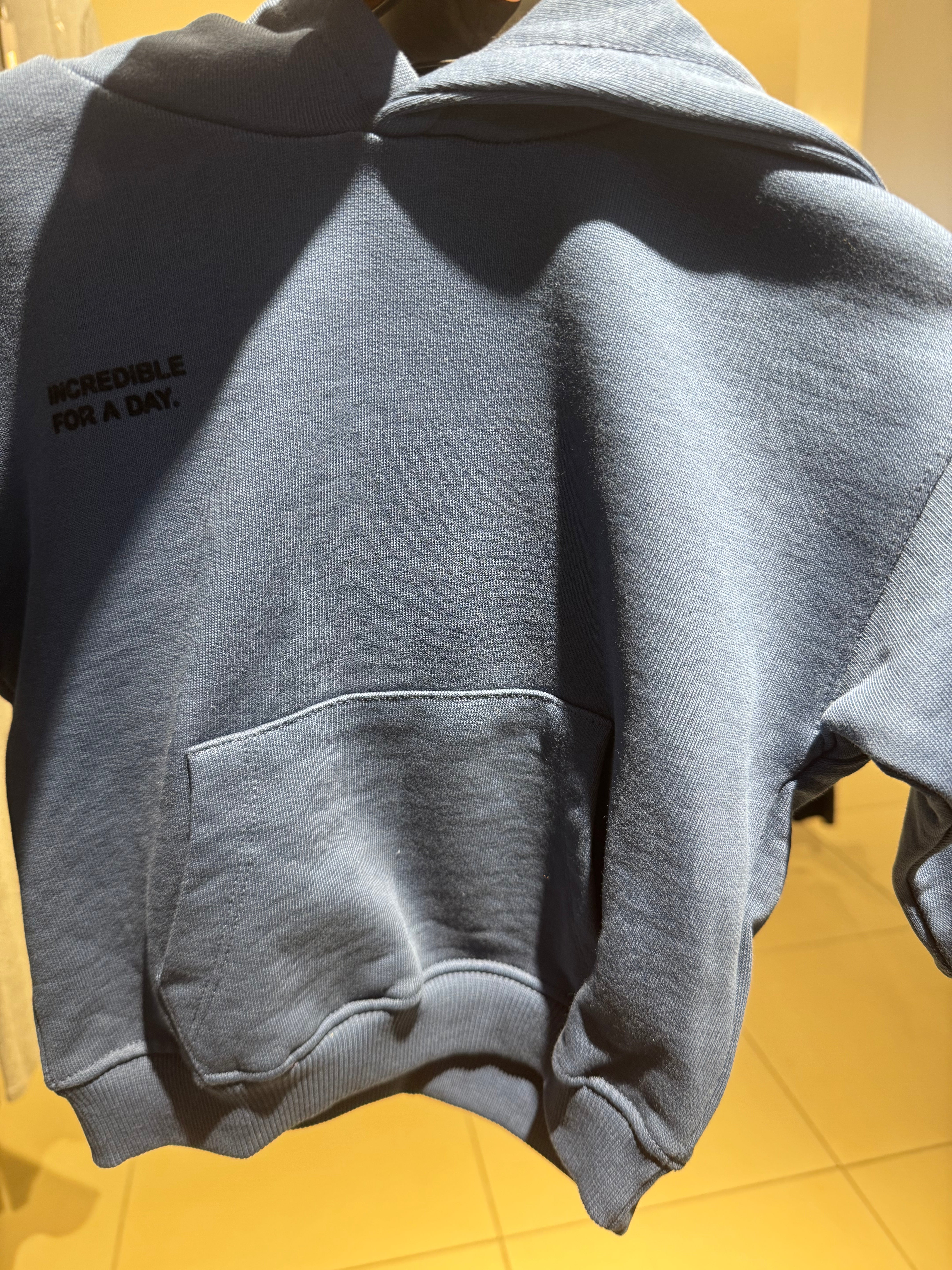 Hoodie With Flocked Slogan; Zara