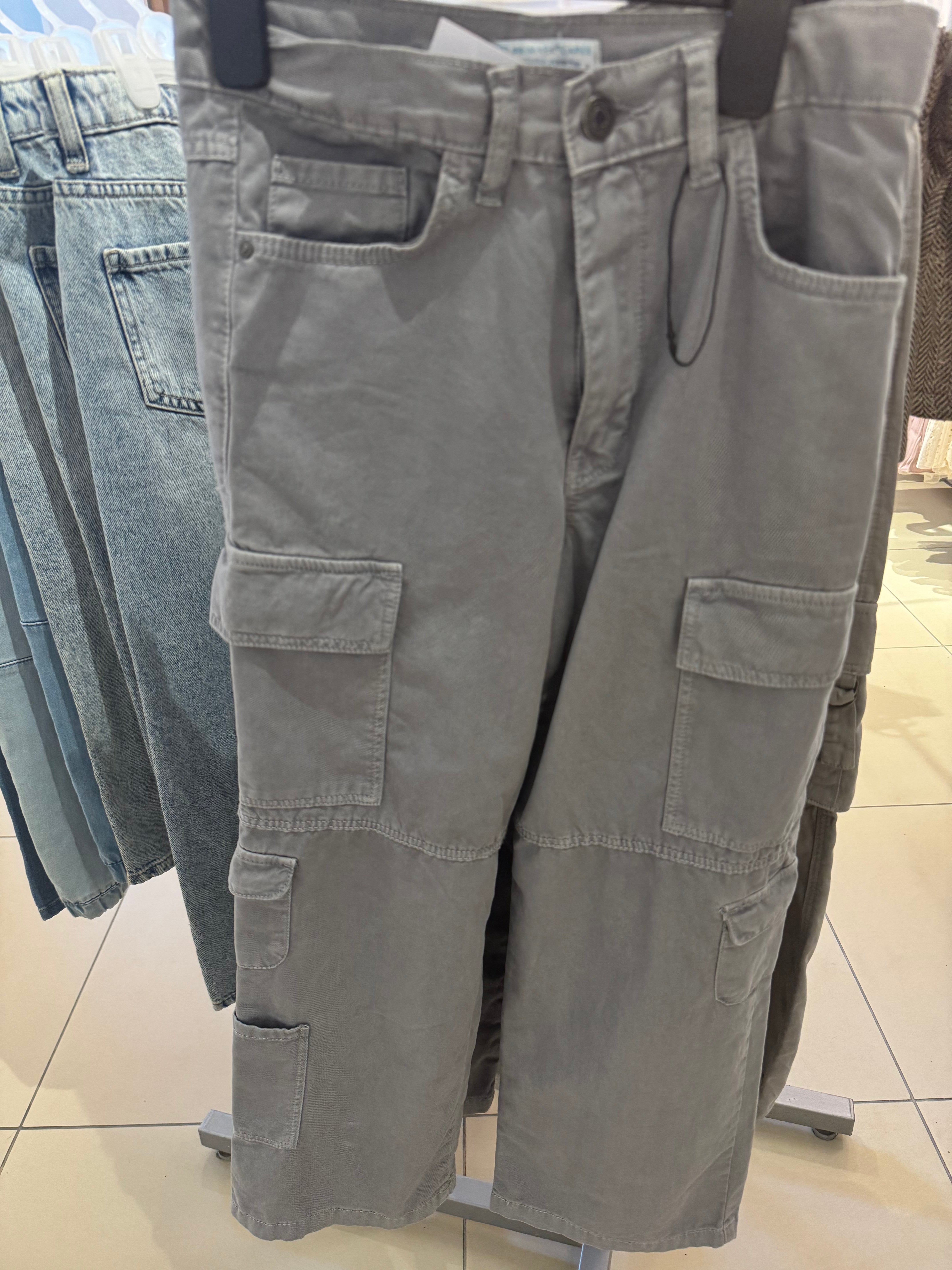 Grey Cargo Jeans