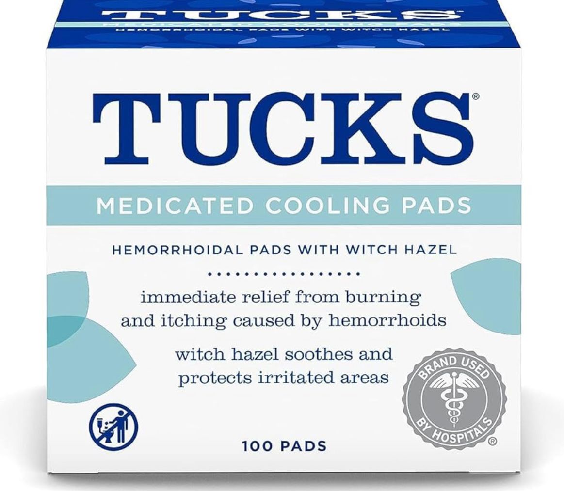 TUCKS Medicated Cooling Pads, 100 count