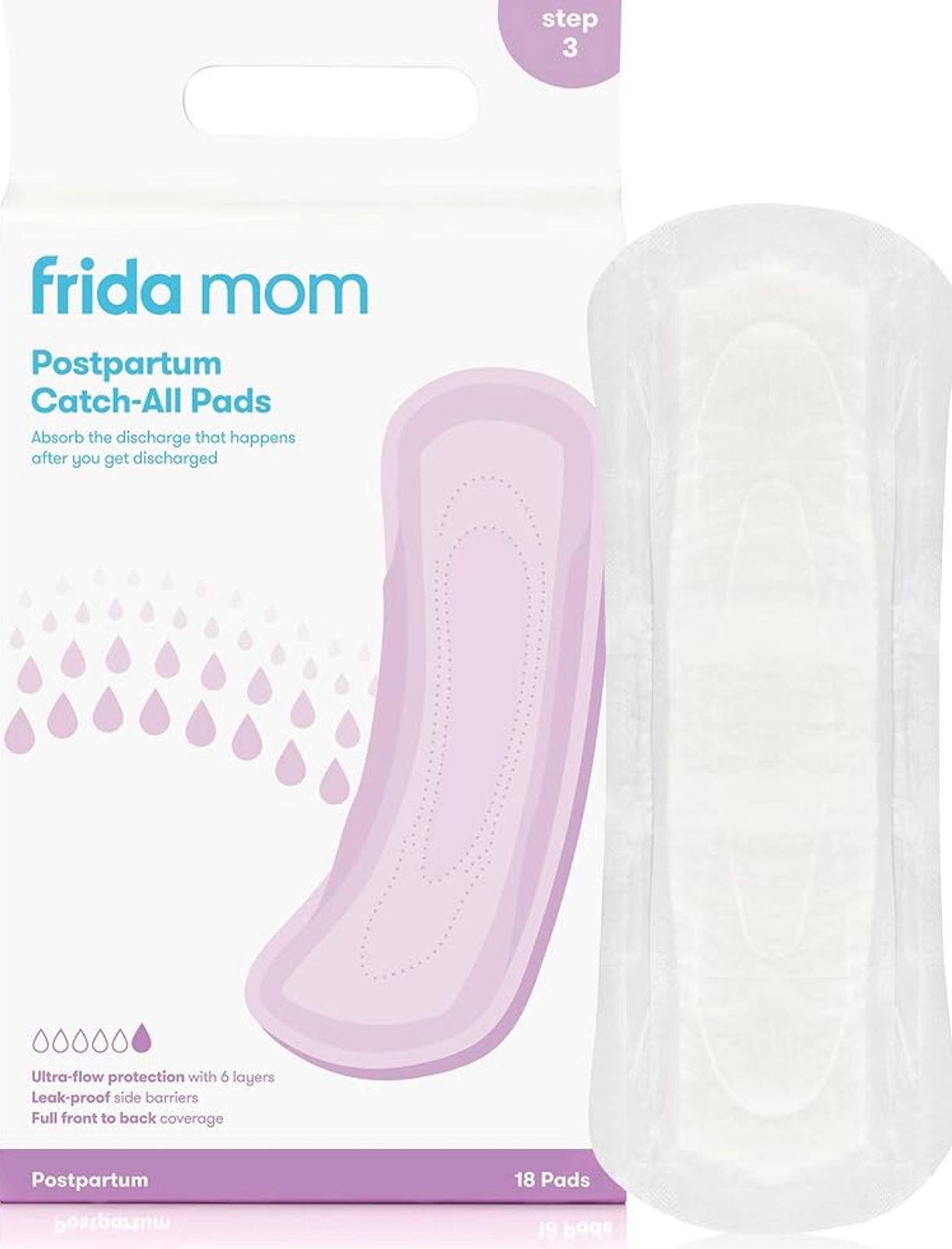 Frida Mom Postpartum Pads, Leak proof
