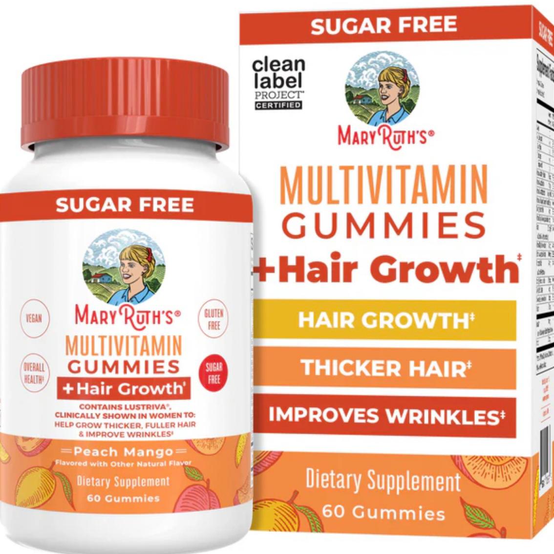 Mary Ruth's Multivitamin + Hair Growth Gummies