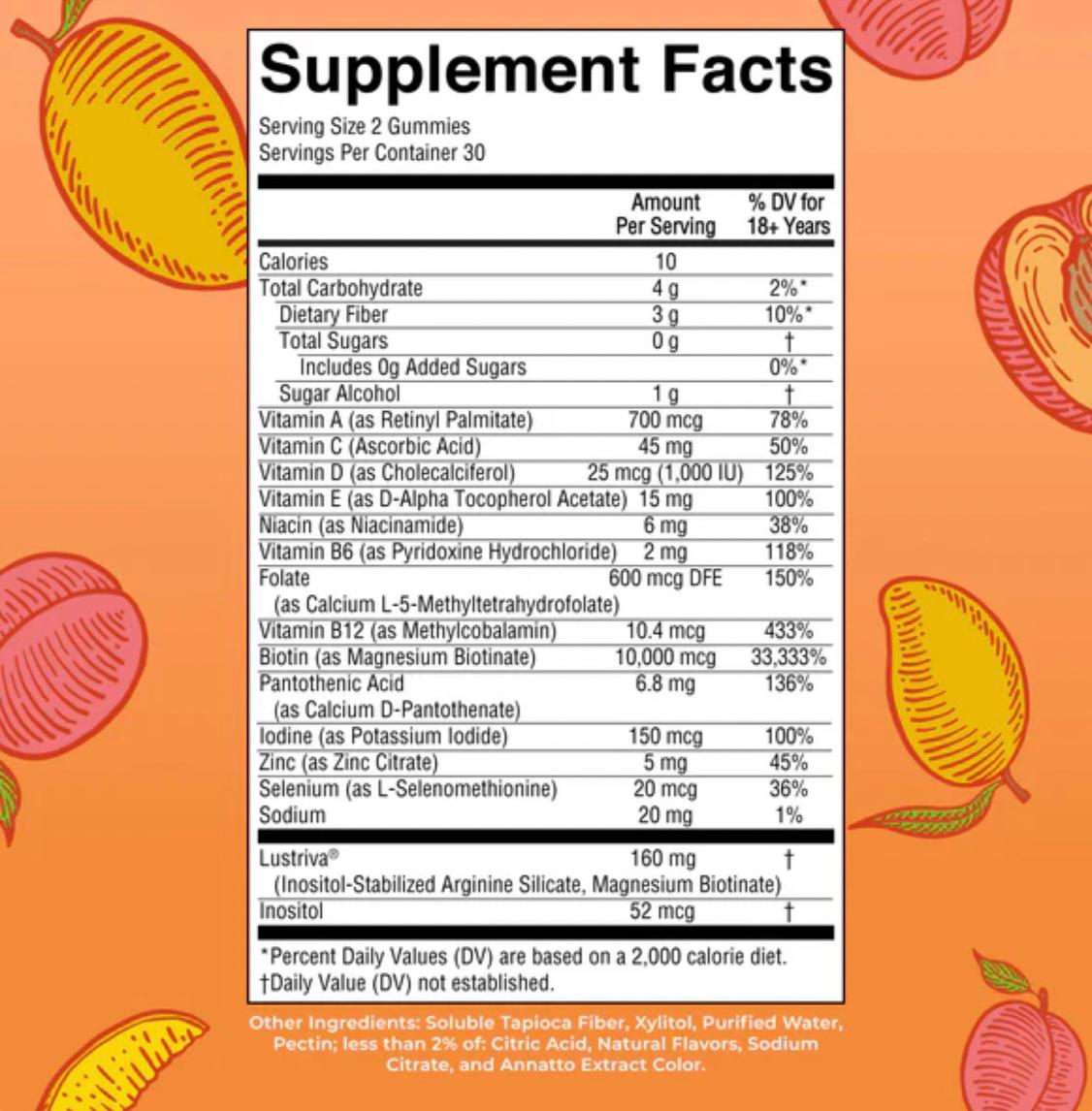 Mary Ruth's Multivitamin + Hair Growth Gummies