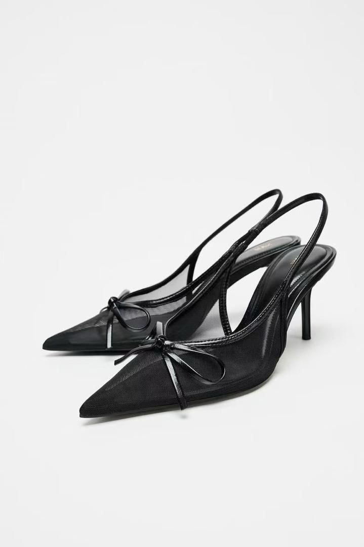 Zara Sling-back Applique Heels