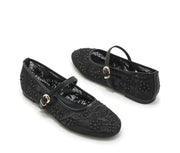 Zara Ballerina Embroidered Flats