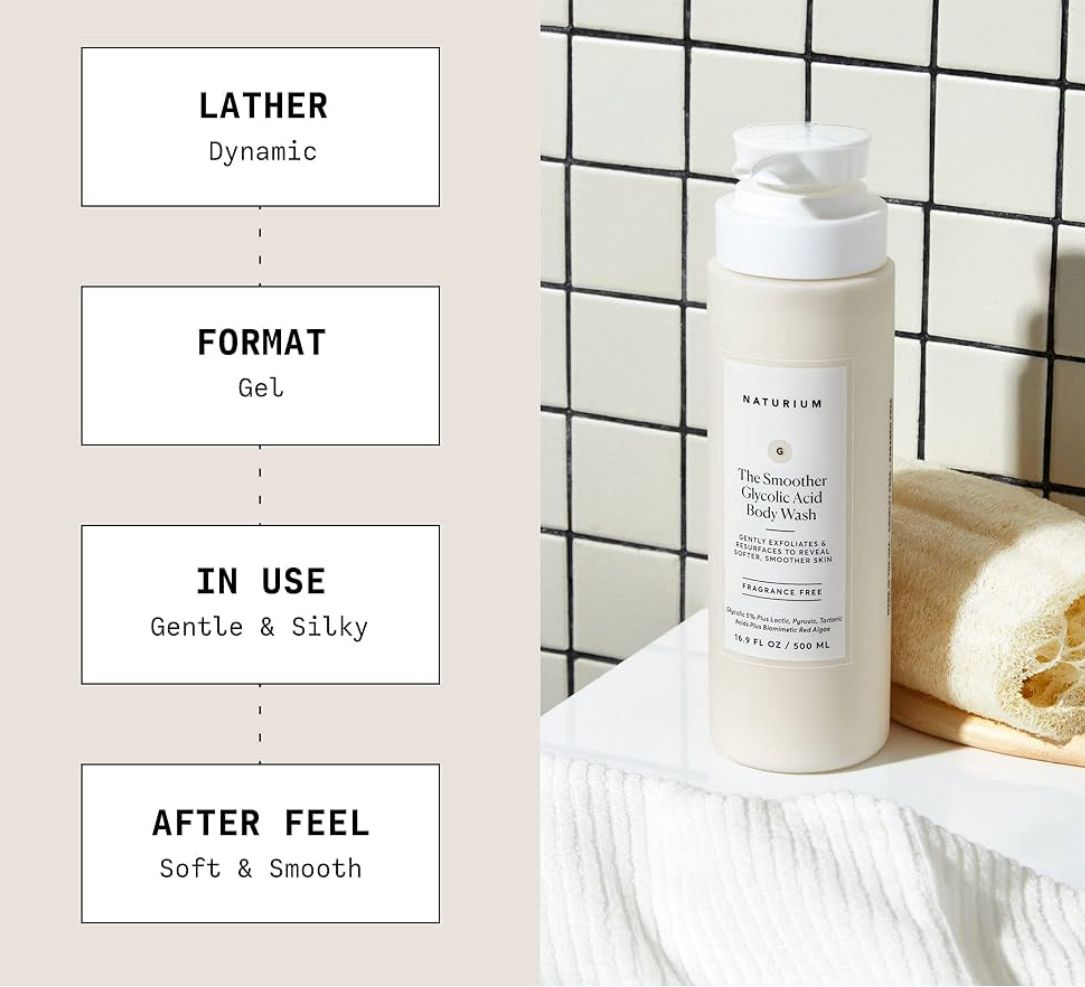 Naturium the Smoother Glycolic Acid Body Wash