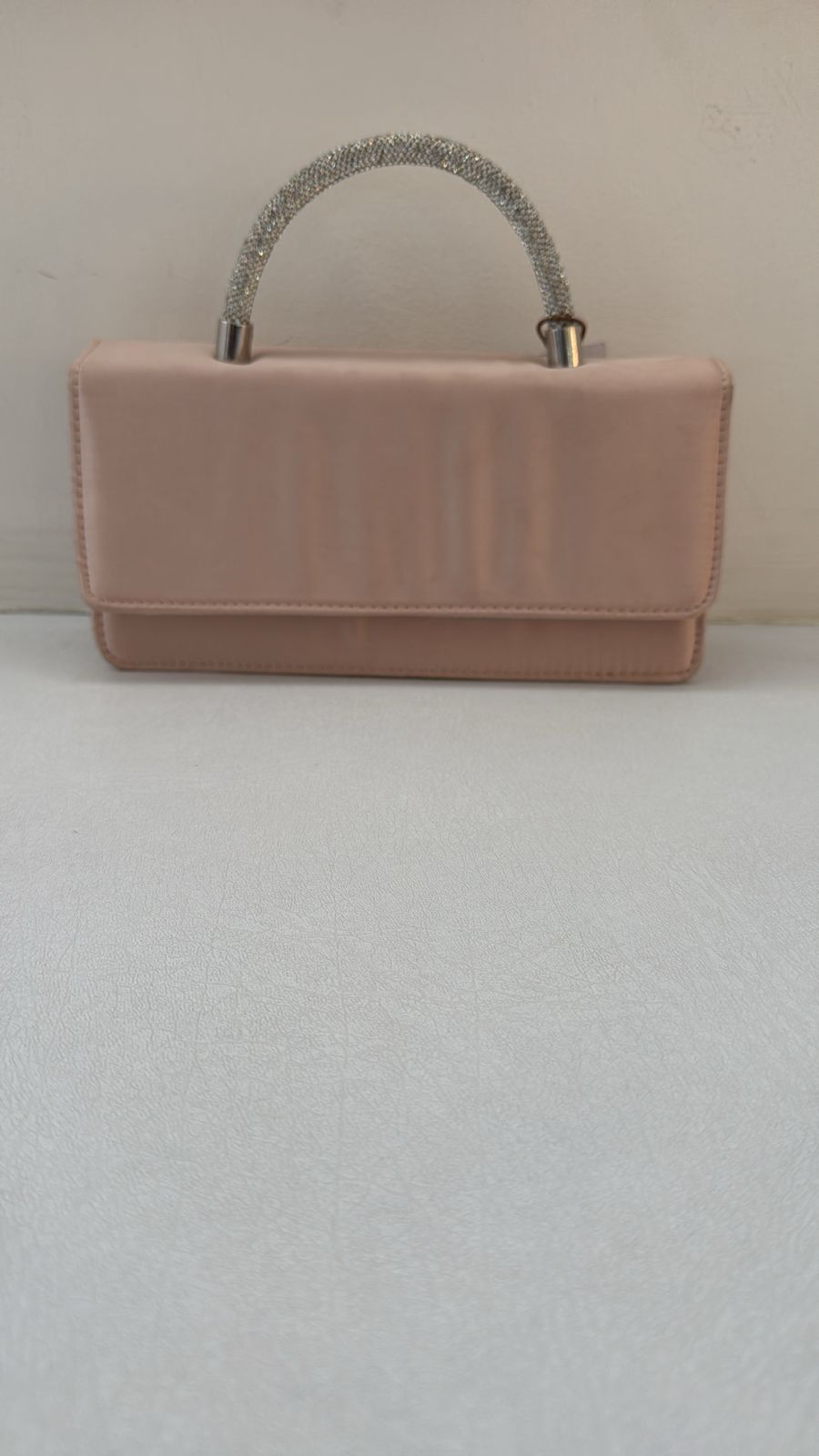 Primark Satin Crossbody Bag With Rhinestone Handle