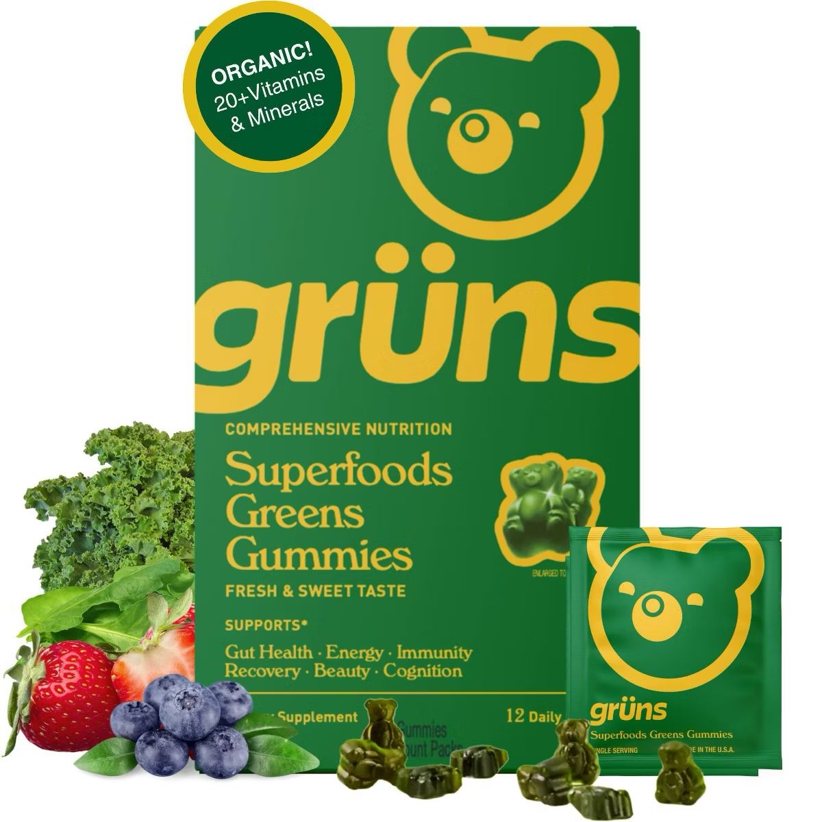 Gruns  Superfoods Greens Gummies