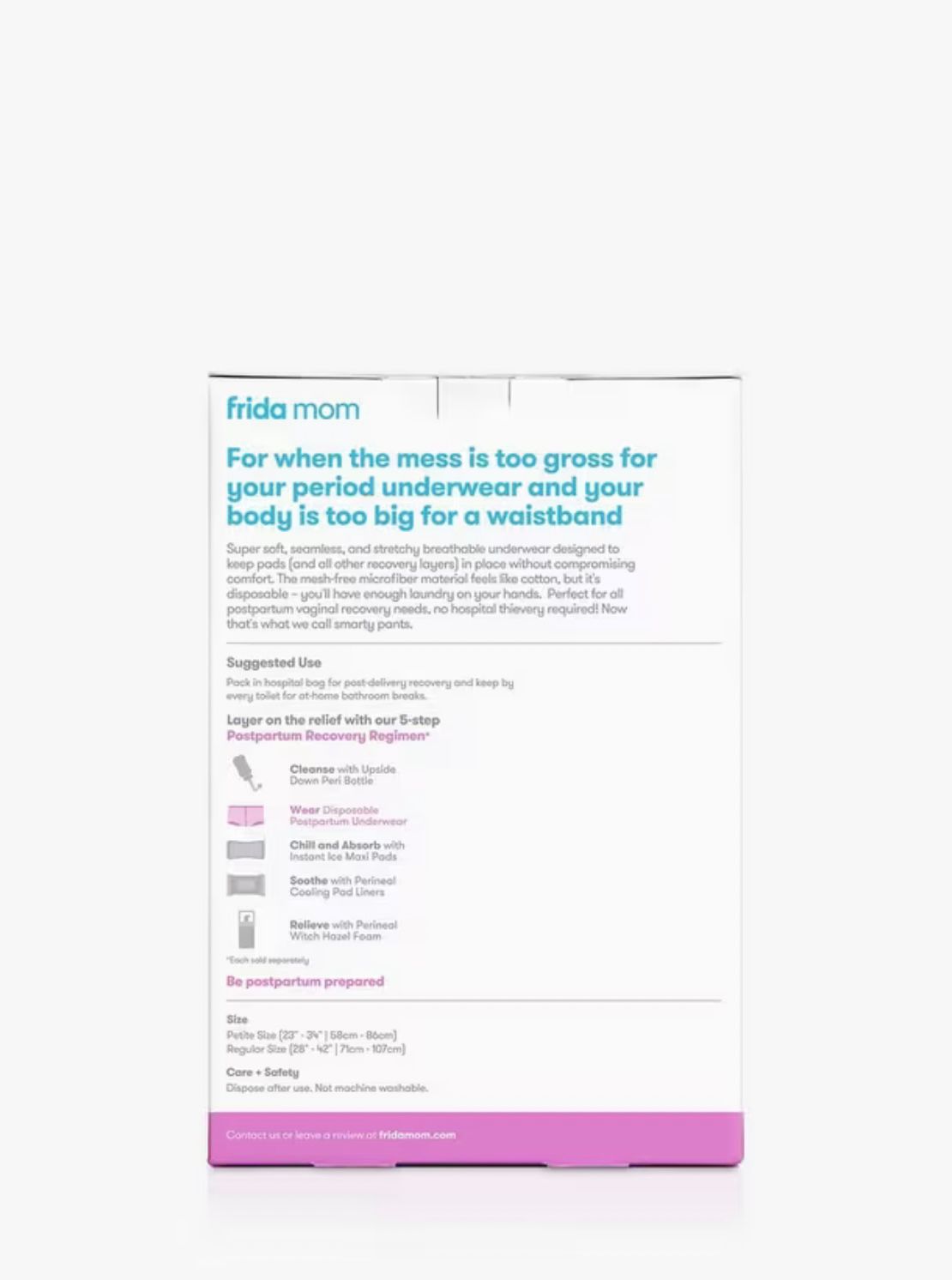 Frida Mom Boy short Disposable Postpartum Underwear, Regular